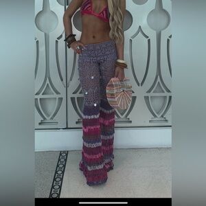 Boho Chic Crochet Flare Pants